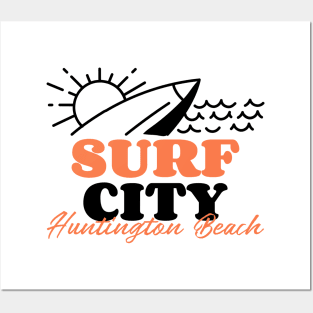 Surf City Huntington Beach USA Posters and Art